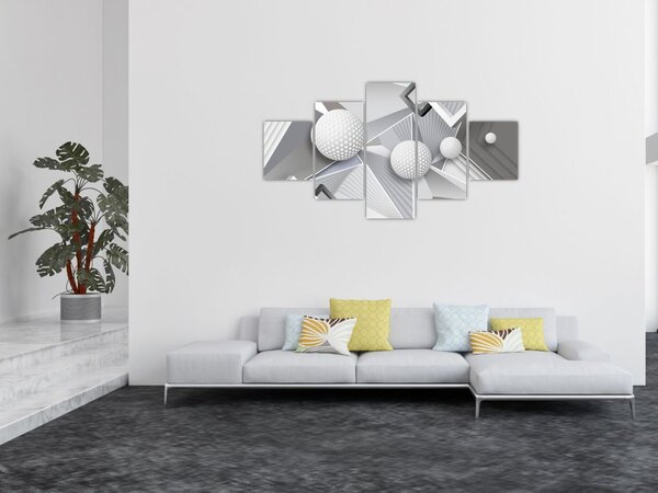 Geometrický abstraktní obraz (125x70 cm)