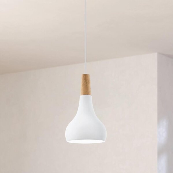 Eglo 901177-Lustr na lanku SABINAR 1xE27/60W/230V pr.18cm bílá