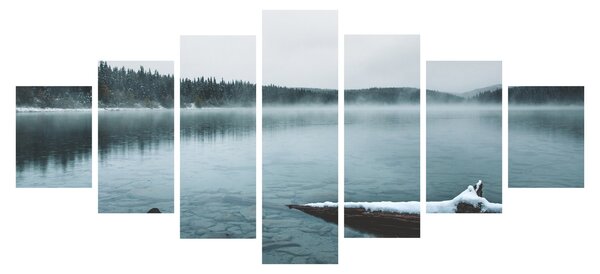 Obraz - ledové severské jezero (210x100 cm)