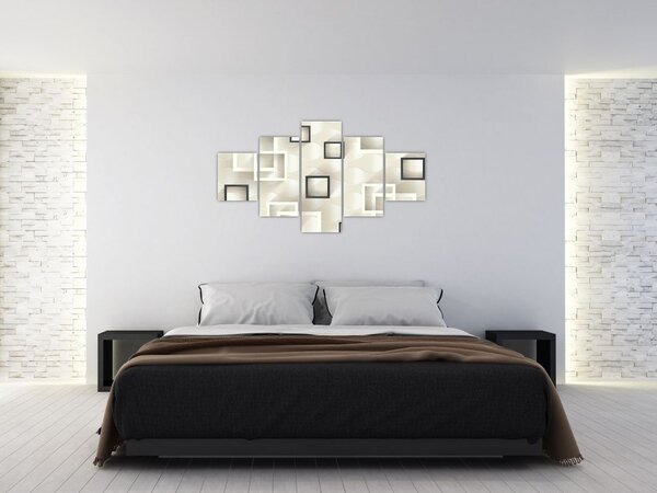 Geometrický abstraktní obraz (125x70 cm)