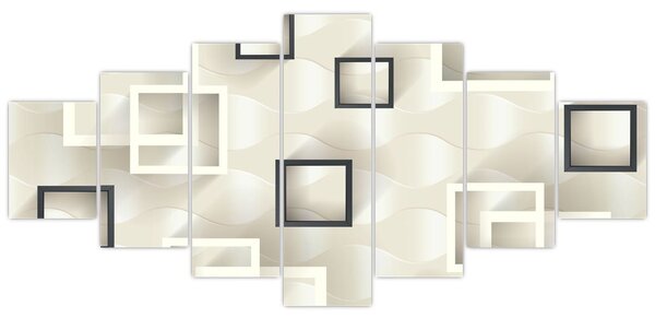 Geometrický abstraktní obraz (210x100 cm)
