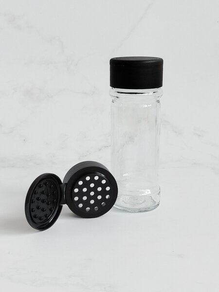 Kořenka skleněná NIKO 120 ml s odklápěcím víčkem a šejkrem