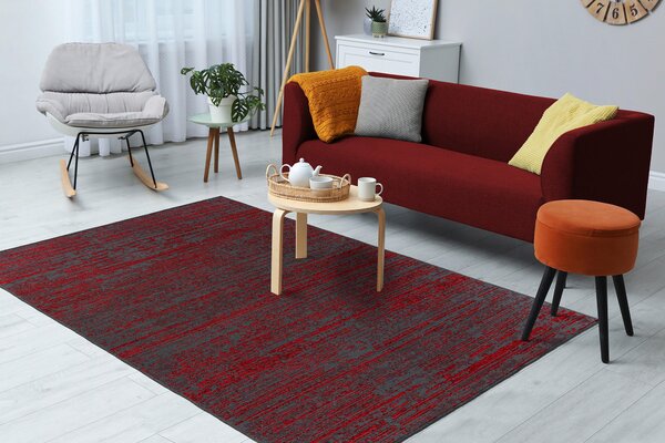 KOBEREC TKANÝ NA PLOCHO, 120/170 cm červená Kayoom - Online Only koberce & rohožky, Online Only