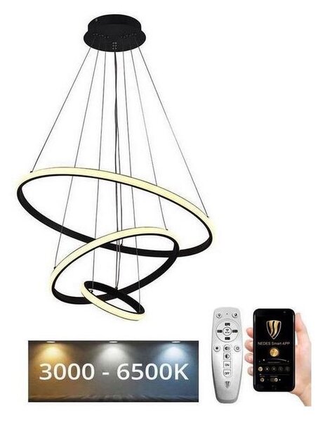 Brilagi - LED Stmívatelný lustr na lanku CIRCLE LED/90W/230V 3000-6500K + DO