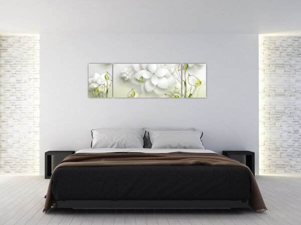 Obraz s květy (170x50 cm)