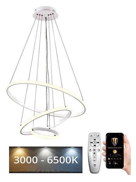 Brilagi - LED Stmívatelný lustr na lanku CIRCLE LED/90W/230V 3000-6500K + DO