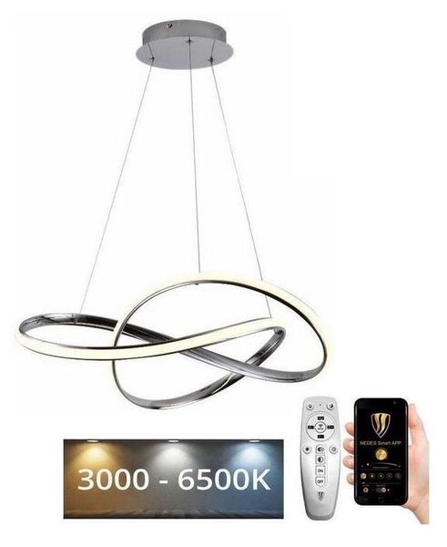 Brilagi - LED Stmívatelný lustr na lanku COSMOWAVE LED/70W/230V chrom + DO