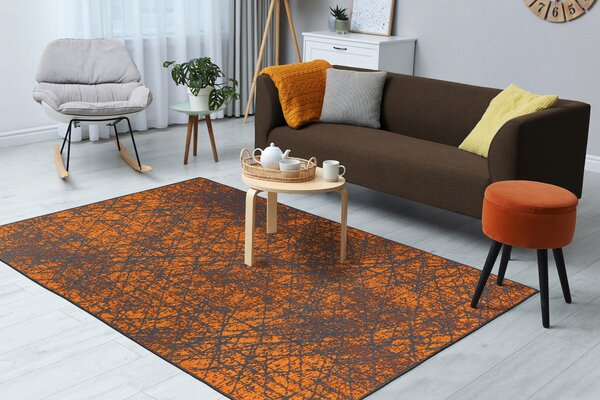 KOBEREC TKANÝ NA PLOCHO, 80/150 cm oranžová Kayoom - Online Only koberce & rohožky, Online Only