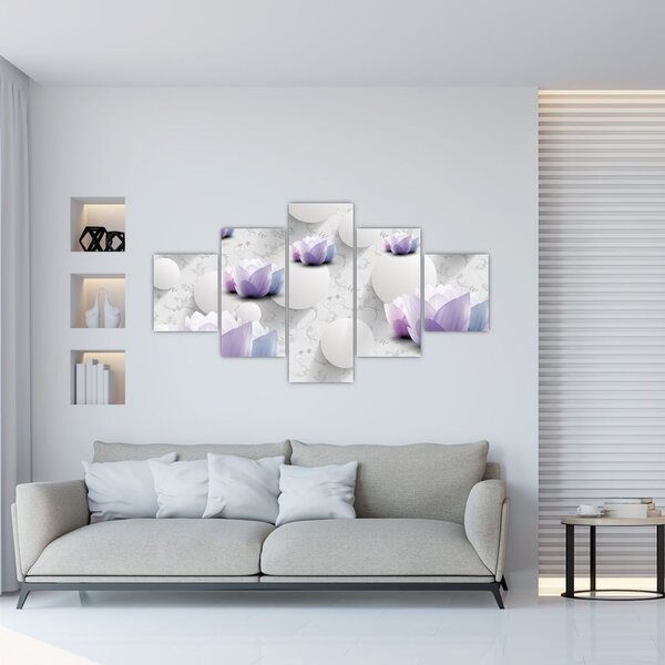 Obraz s květy (125x70 cm)
