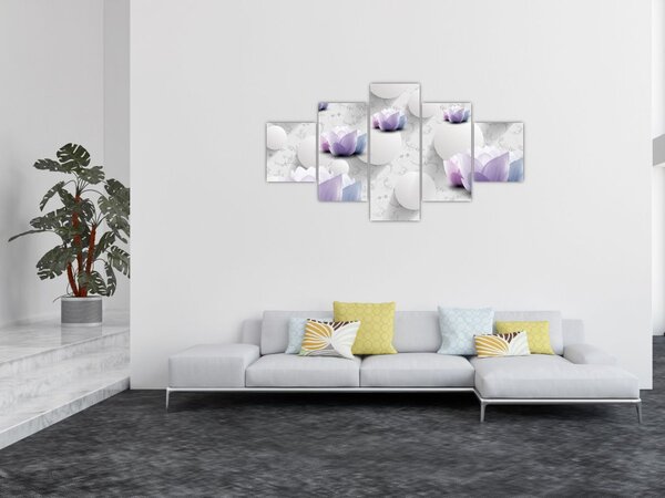 Obraz s květy (125x70 cm)
