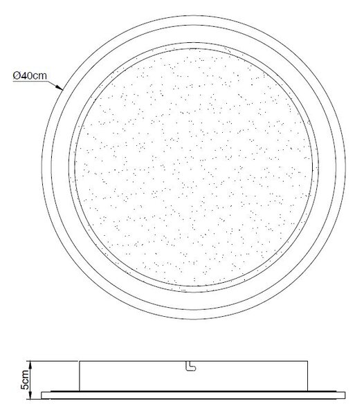Mantra 8509 Tulum, stropní svítidlo na dálkové ovládání 24W 3000-6000K, průměr 40cm