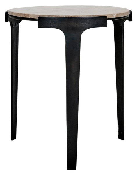 House Doctor Béžový kamenný odkládací stolek Fula 45 cm
