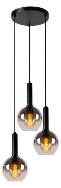 Lucide 45402/13/30 - Lustr na lanku MARIUS 3xE27/40W/230V černá