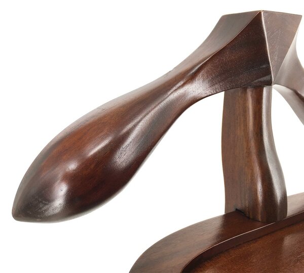 Koloniální masivní němý sluha Flamingo z mahagonového dřeva 122cm