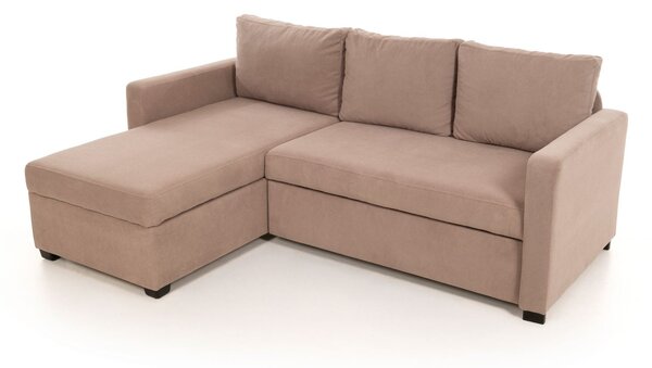 Rohová sedačka Kadina (růžová) (L). Akce -25%