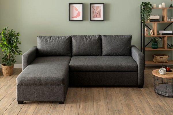 Rohová sedačka Kadina (šedá) (L). Akce -25%