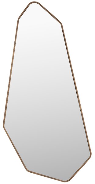 Hnědé dřevěné závěsné zrcadlo DUTCHBONE BASIL 90 x 39,5 cm