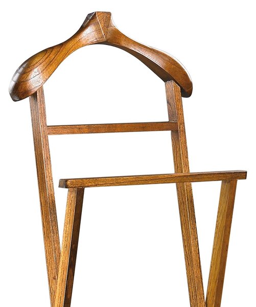 Stylový rozkládací němý sluha Star tmavohnědý 136cm