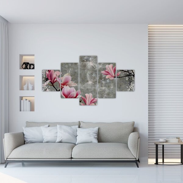 Obraz s květy (125x70 cm)