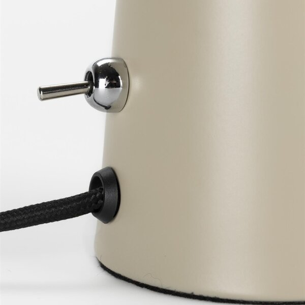 White Label Béžová kovová stolní lampa WLL VESPER