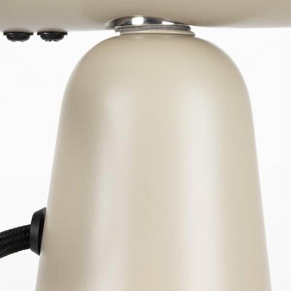 White Label Béžová kovová stolní lampa WLL VESPER