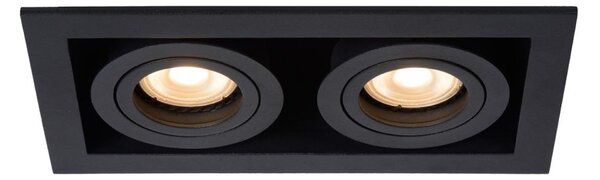Lucide 09926/02/30 - Podhledové svítidlo CHIMNEY 2xGU10/50W/230V černá