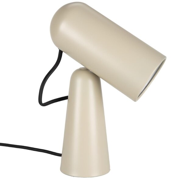 White Label Béžová kovová stolní lampa WLL VESPER