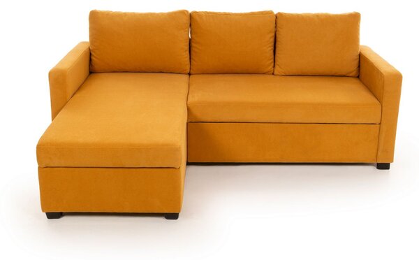Rohová sedačka Kadina (oranžová) (L). Akce -25%