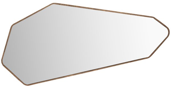 Hnědé dřevěné závěsné zrcadlo DUTCHBONE BASIL 90 x 39,5 cm