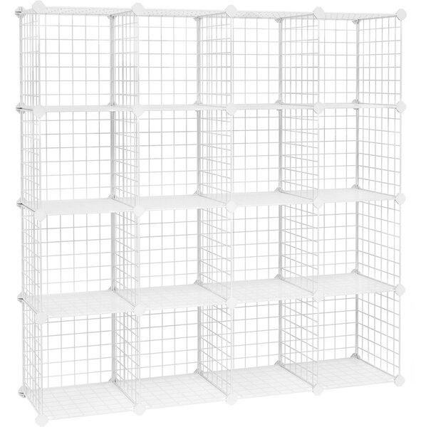KOMBINACE REGÁLŮ, bílá, železo, 123/123/31 cm Boxxx - Knihovny, Online Only