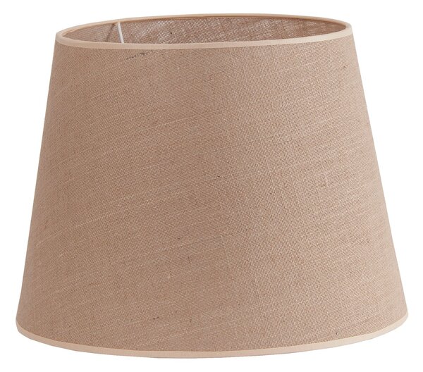 Designové textilní kulaté stínítko Semiconica Marron v béžové barvě s výrazným tkaním 30 cm