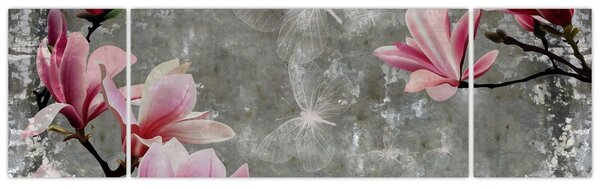 Obraz s květy (170x50 cm)