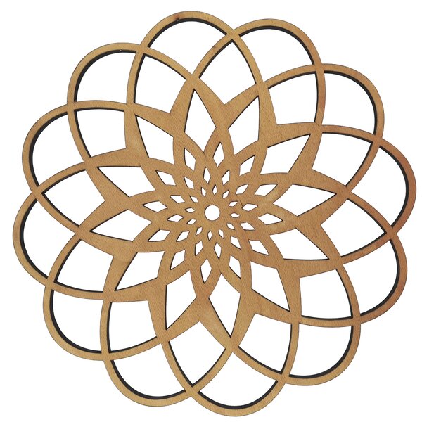 AMADEA Dřevěné prostírání kulaté mandala, masivní dřevo, průměr 33 cm