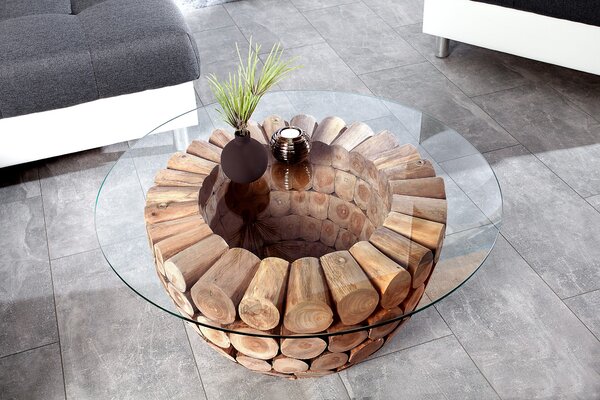 Designový kulatý konferenční stolek Pure Nature 70cm