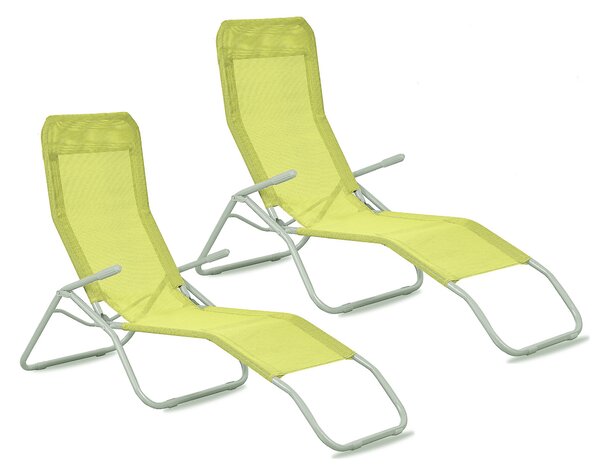 2x Zahradní lehátko Aga SIESTA Zelené