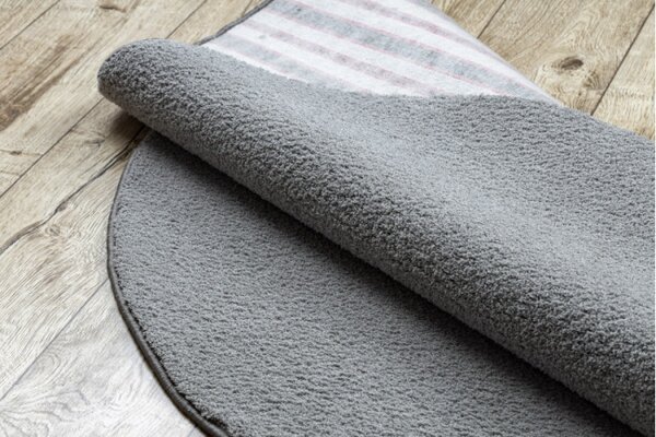 Koberec kruh VELVET MICRO šedý 90