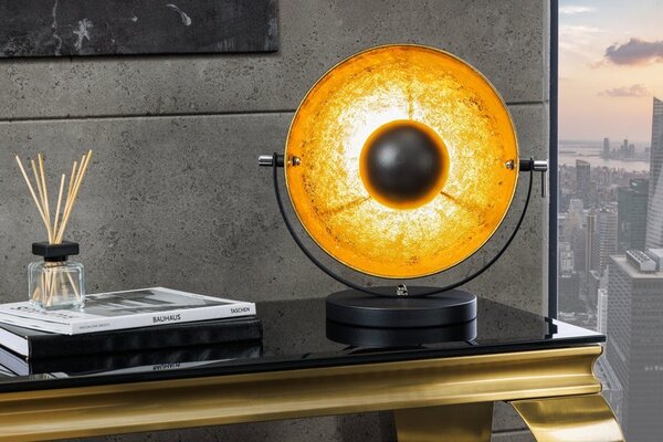 Retro elegantní stolní lampa Studio 40 cm černá / zlatá