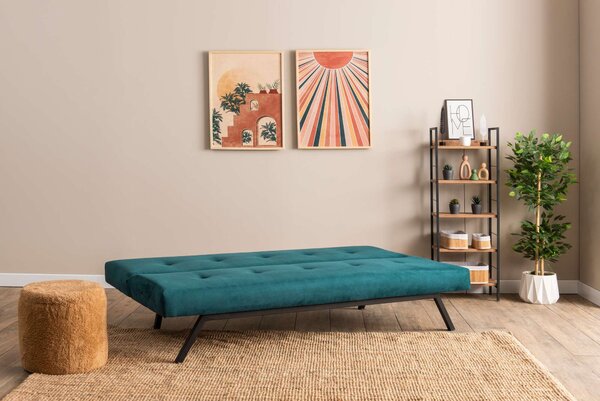 Rozkládací pohovka Zoria (petrolejová). Akce -25%