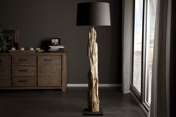 Designová originální stojací lampa Rousilique 175 cm z naplaveného dřeva