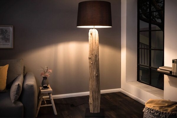 Designová originální stojací lampa Rousilique 175 cm z naplaveného dřeva