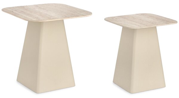 Bizzotto Set keramických konferenčních stolků Hardy 40 x 40/50 x 50 cm