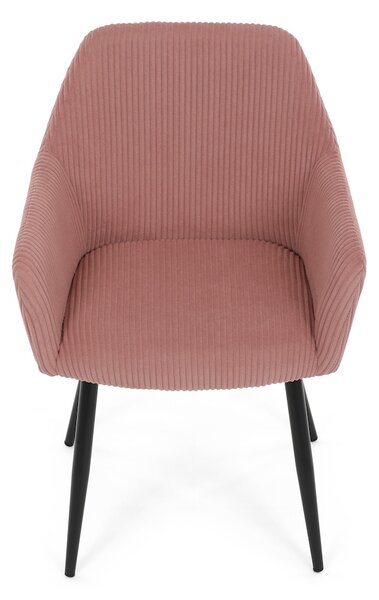 Vikio Jídelní židle žlutá manšestrová látka AJZ224ZL