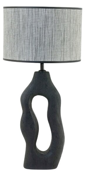 By-Boo Černá dřevěná stolní lampa Shiboo
