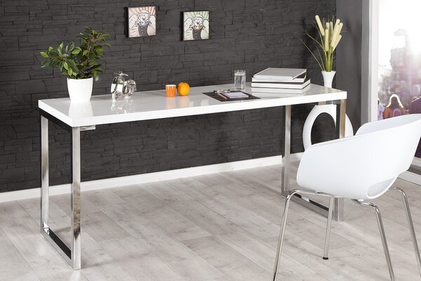 Luxusní elegantní psací stůl White Desk bílý