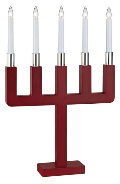 Markslöjd 704220 - Vánoční svícen SUNDSTOORP 5xE10/3W/230V červená