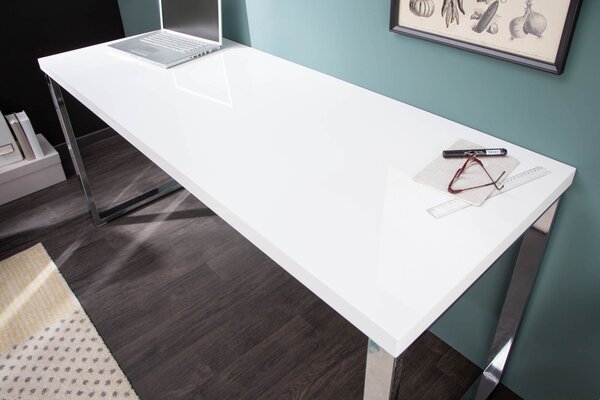 Luxusní elegantní psací stůl White Desk bílý