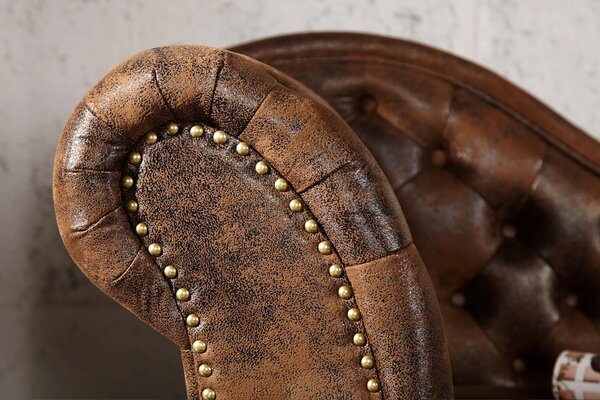 Luxusní lenoška Chesterfield Brown Antik Look