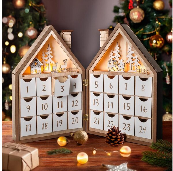 Brilagi - LED Vánoční dekorace LED/2xAAA adventní kalendář