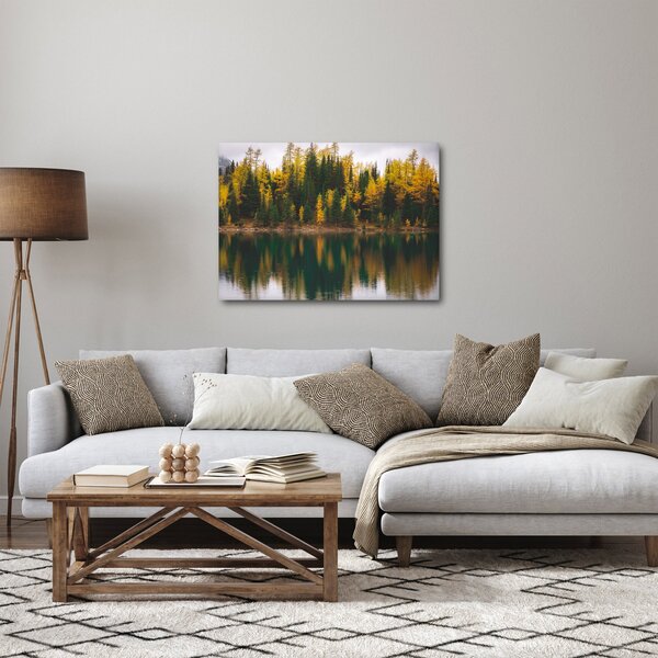 Obraz lesního jezera (70x50 cm)