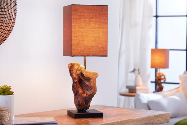 Stylová stolní lampa Hypnotic 45cm hnědá